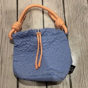 Dolce & Gabbana Blue and peach Mini Bag quilt adorable NWOT